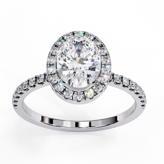 1.16 Carat Marquise Cut Halo Solitaire Diamond Ring