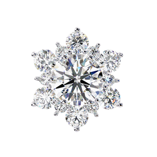 0.71 Carat Floral Lab-Grown Diamond Pendant