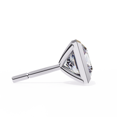 1.77 Carat Princess-Cut Lab-Grown Diamond Stud Earrings