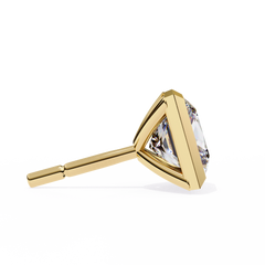 1.77 Carat Princess-Cut Lab-Grown Diamond Stud Earrings