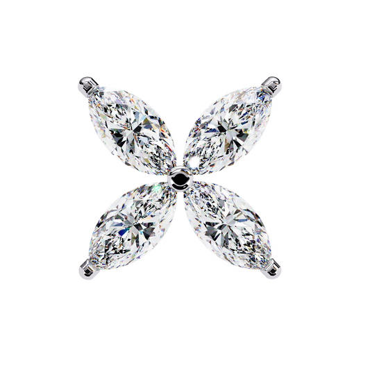 0.88 Carat Floral Lab-Grown Diamond Stud Earrings