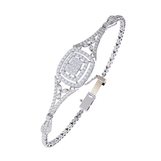 Elegant Round Lab-Grown Diamond Bracelet 1.07 Ct