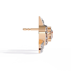 1.66 Carat Cluster Stud Earrings with Lab-Grown CVD Diamonds