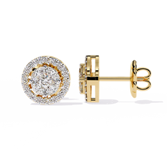 1.5 Carat Mira Round Lab-Grown Diamond Studs with Halo