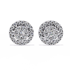 1.5 Carat Mira Round Lab-Grown Diamond Studs with Halo