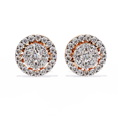 1.5 Carat Mira Round Lab-Grown Diamond Studs with Halo
