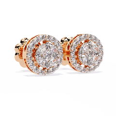 1.5 Carat Mira Round Lab-Grown Diamond Studs with Halo