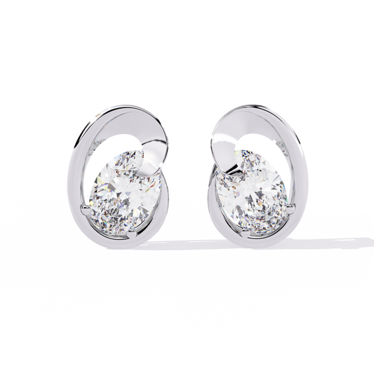 1.32 Carat Solitairekart Elegant Loop Natural Diamond Earrings – H Color, VS-SI Clarity