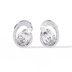 1.32 Carat Solitairekart Elegant Loop Natural Diamond Earrings – H Color, VS-SI Clarity