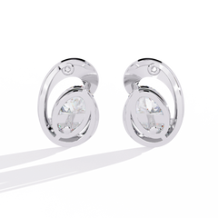 1.32 Carat Solitairekart Elegant Loop Natural Diamond Earrings – H Color, VS-SI Clarity