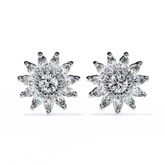 1.31 Carat Round Lab-Grown Diamond Stud Earrings (Pair)
