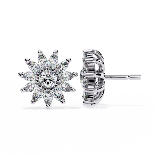 1.31 Carat Round Lab-Grown Diamond Stud Earrings (Pair)