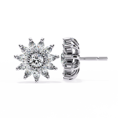 1.31 Carat Round Lab-Grown Diamond Stud Earrings (Pair)