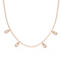 Elegant LGD Oval-Cut Stone Diamond Necklace 1.45Carat