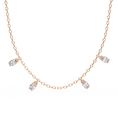 Elegant LGD Oval-Cut Stone Diamond Necklace 1.45Carat