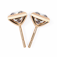 1.77 Carat Princess-Cut Lab-Grown Diamond Stud Earrings