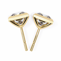 1.77 Carat Princess-Cut Lab-Grown Diamond Stud Earrings