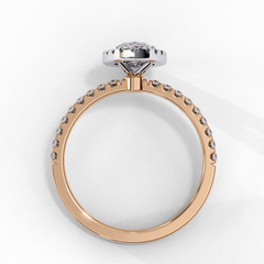 1.16 Carat Marquise Cut Solitaire Diamond Ring with Halo