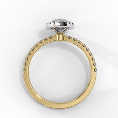 1.16 Carat Marquise Cut Solitaire Diamond Ring with Halo