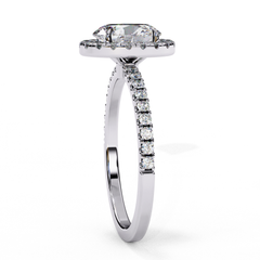 1.16 Carat Marquise Cut Halo Solitaire Diamond Ring
