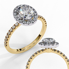 1.16 Carat Marquise Cut Halo Solitaire Diamond Ring