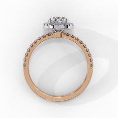 1.16 Carat Marquise Cut Halo Solitaire Diamond Ring