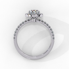 1.16 Carat Marquise Cut Halo Solitaire Diamond Ring