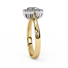 0.53 ct Heart-Shaped Lab-Grown Diamond Ring in 18K Gold