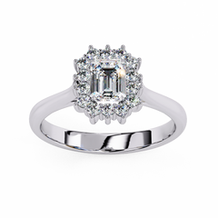 0.53 ct Heart-Shaped Lab-Grown Diamond Ring in 18K Gold