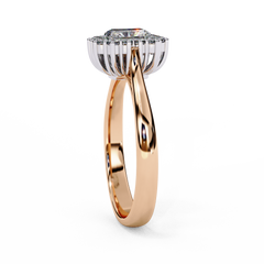 0.53 ct Heart-Shaped Lab-Grown Diamond Ring in 18K Gold