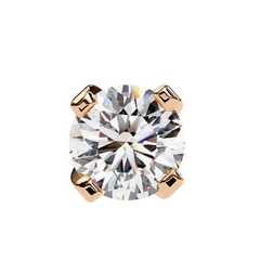 2.57 Carat Round-Cut Diamond Stud Earrings