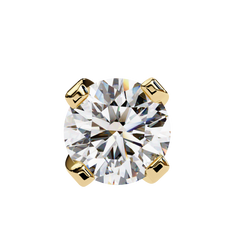 2.57 Carat Round-Cut Diamond Stud Earrings