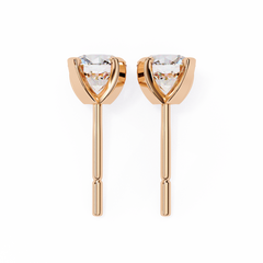 2.57 Carat Round-Cut Diamond Stud Earrings