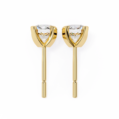 2.57 Carat Round-Cut Diamond Stud Earrings