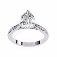 1.04 Carat Diamond Ring in 18K White Gold