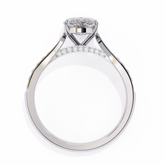 1.04 Carat Diamond Ring in 18K White Gold