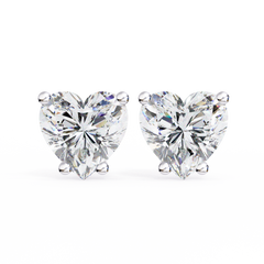 2.43 Carat Heart-Cut Diamond Earrings for Women