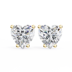 2.43 Carat Heart-Cut Diamond Earrings for Women