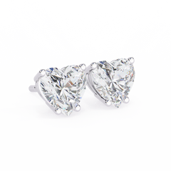 2.43 Carat Heart-Cut Diamond Earrings for Women