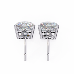 2.43 Carat Heart-Cut Diamond Earrings for Women