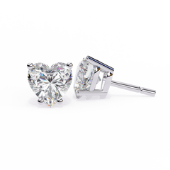 2.43 Carat Heart-Cut Diamond Earrings for Women