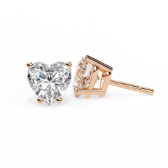 2.43 Carat Heart-Cut Diamond Earrings for Women