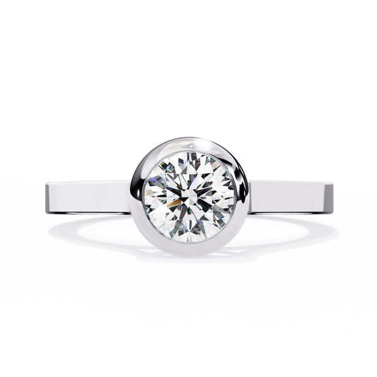 Solitairekart 0.64 Carat Round Cut Natural Diamond Ring