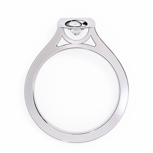 Solitairekart 0.64 Carat Round Cut Natural Diamond Ring
