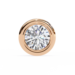 2.57 Carat Round Lab-Grown Diamond Earrings in Bezel Setting