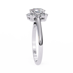 Classic Oval Diamond Ring 1.29ct with Halo