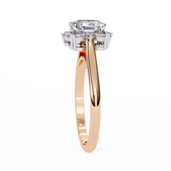 Classic Oval Diamond Ring 1.29ct with Halo