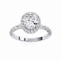 Eternity Halo Solitaire Ring 1.66 Carat – Radiant Love