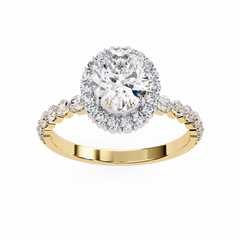 Eternity Halo Solitaire Ring 1.66 Carat – Radiant Love