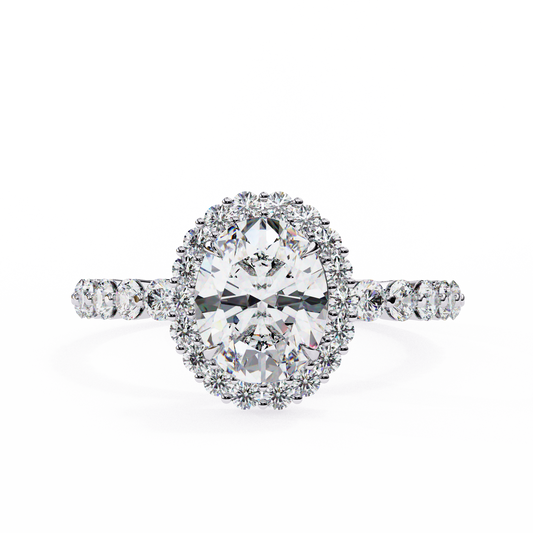 Eternity Halo Solitaire Ring 1.66 Carat – Radiant Love